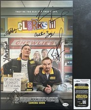 KEVIN SMITH & JASON MEWES +5 SIGNED CLERKS 3 12X18 MOVIE POSTER JSA COA
