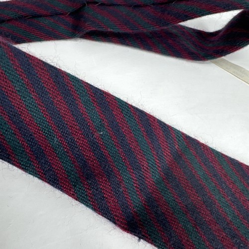 CERRUTI 1881 Vintage Wool + Cashmere Neck Tie Striped Red Blue Green Made Italy - Picture 11 of 11