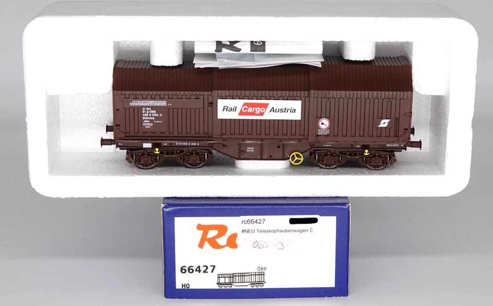 Roco 66427 Teleskophaubenwagen der ÖBB Rail Cargo Austria NEU in OVP