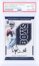 Dak Prescott Cowboys Signed '16 National Treasures 130 71/99 BGS 8.5 Rookie Card