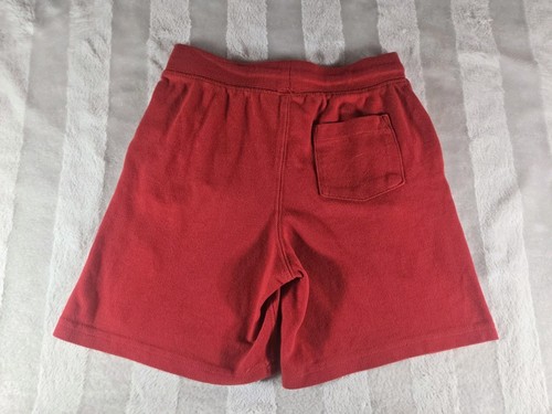 Polo Ralph Lauren Cotton Shorts Red Boys 7 Yrs S Big Pony White Logo Drawstring - Picture 6 of 12