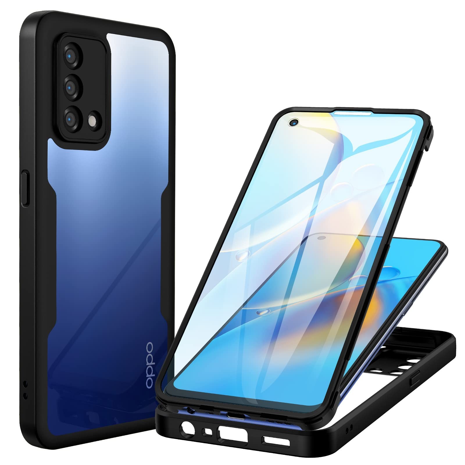 Coque Oppo A74 4G Anti-Rayures et Chocs avec Vitre de Protection