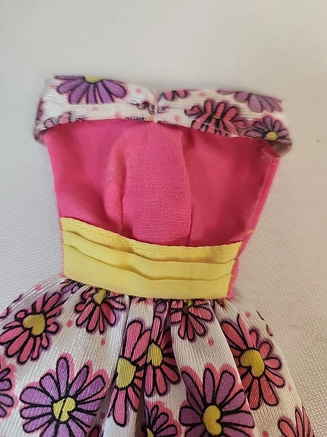 VETEMENTS Abito senza maniche BARBIE FASHION PACK 1995 rosa viola giallo fiore