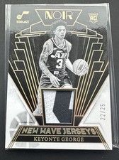 /25 Noir Keyonte George Rookie New Wave Jersey Patch Gold Holo 2023-24 Panini RC