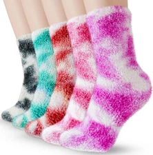 Tie Dye Soft Fluffy Fuzzy Socks-Warm Cozy Christmas Gifts-Soft -Stocking Stuffer