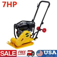 7.0hp Walk-Behind Vibratory Plate Compactor Soil Dirt Rammer 212cc Gas Engine