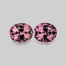 3.87cts FABULOUS OVAL CUT NATURAL MAUVE PURPLE PINK MALAYA GARNET PAIR