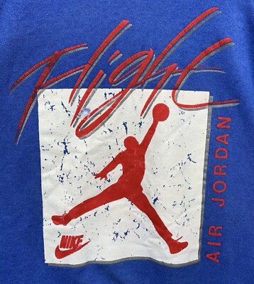 Vintage Nike Air Jordan Flight Sweatshirt Mens XL Blue Red Fruit