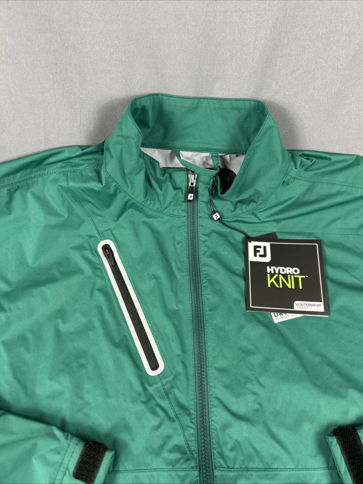 FootJoy Golf Rain Jacket Hydroknit Large Forest Green Polyester NWT MSRP $250 - Image 3 of 4