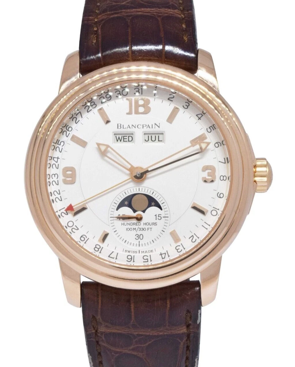 Blancpain Leman Moon Phase Calenedar 18k Rose Gold 38mm Watch B B