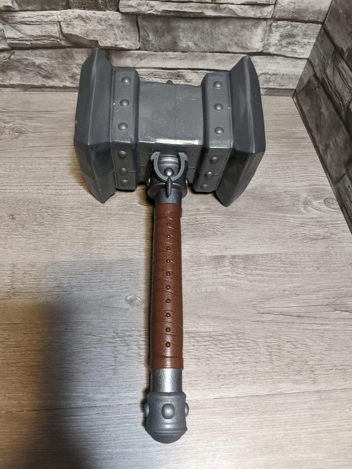World Of Warcraft 15.5" DOOM HAMMER Halloween Juegos con disfraces Juguete utilería Medieval Thor Foto 4 de 4