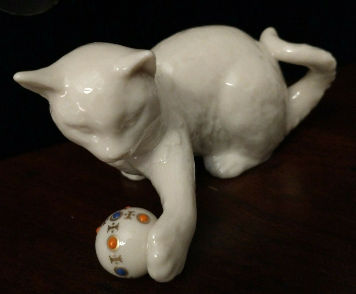 レノックス猫 Playing with Peares Vintage Lenox China Jewels Collection Cat Playing with Ball 5
