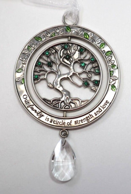 X4 Our family is circle strength and love TREE OF LIFE 3D ORNAMENT Ganz