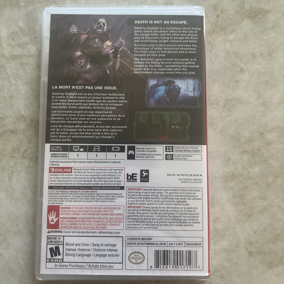 美品【Nintendo Switch 】 Dead by Daylight: Definitive Edition - Nintendo Switch
