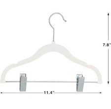 Non-Slip Clothes Hangers for Baby and Kids 20-Pack Velvet Hangers with Gray