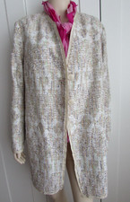 Riani Boucle Tweed Coat Lightweight Semi Lined Size 18