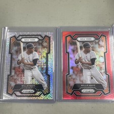 2024 Willie Mays Panini Prizm New York #10 /25 And Red /299 And Topps Black gold