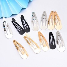50Pcs Frosted Water Drops Simple BB Metal Clip Girls Hair Clips DIY