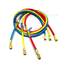 Yellow Jacket 25983 36", 3 Pak, Plus II 1/4" Hose w/ Flexflow Valve