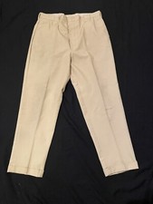 1950s / 1960s Men  s Dropped Loped Beige Slacks