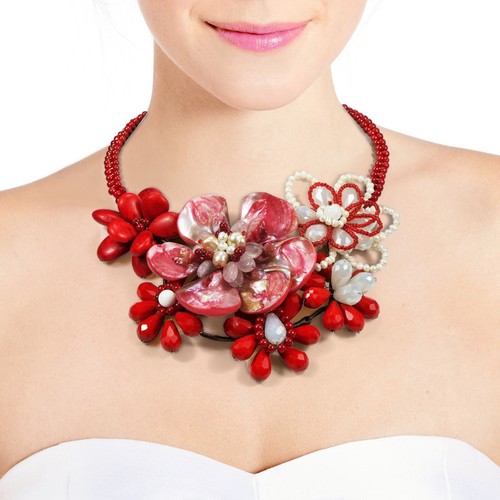 Exuberantes conjunto de joyas de mezcla de piedras florales - Imagen 4 de 4