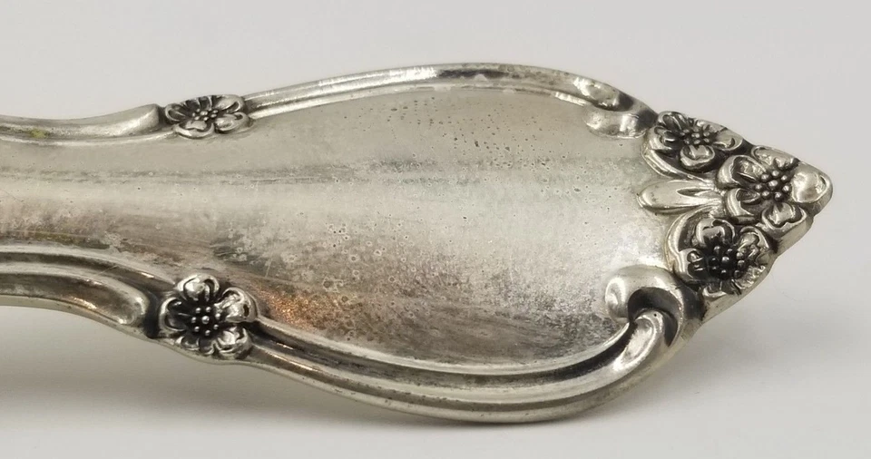 Cucharada vintage de plata esterlina Gorham de 8,5" patrón de tiara rosa Foto 4 de 4