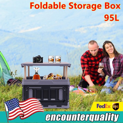 Folding Storage Box Outdoor Portable Camping Collapsible Box Organizers