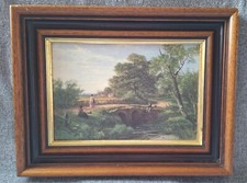 “A Day’s Rest” -Frederick Hulme.Hand-Painted Reproduction.Elegant wooden frame.