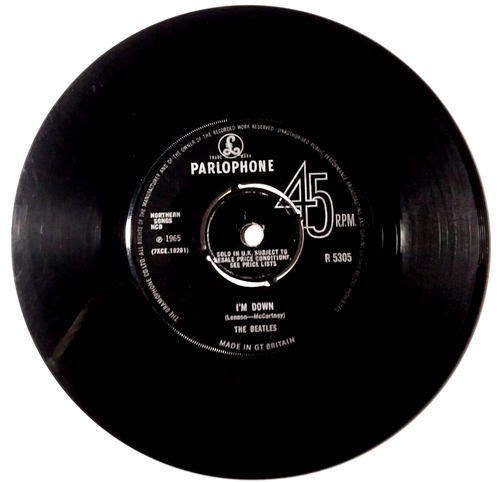 BEATLES - Help / I’m Down -Vinyl 45rpm Parlophone - 1965 R 5305 UK PRESSING - Picture 3 of 4