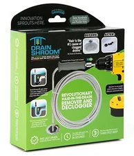 DrainShroom® Revolutionary Drain Snake Auger Clog Remover Cleaner by TubShroom
