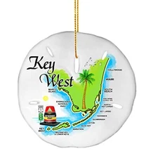 Christmas Ornaments Handmade Key West Gift Souvenir Memorabilia
