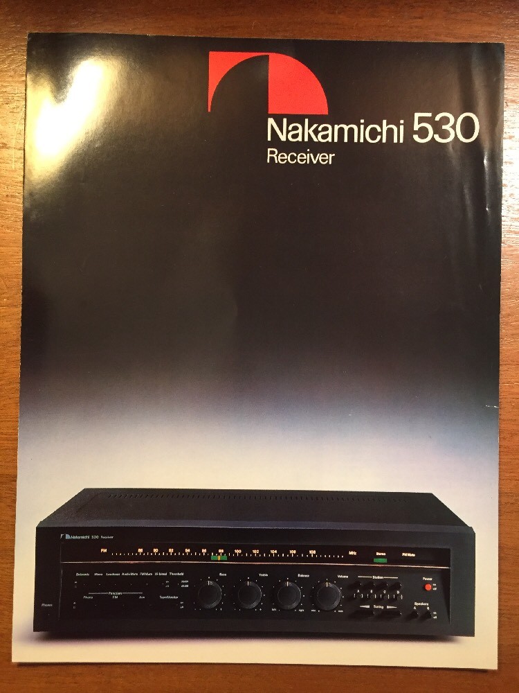 NAKAMICHI 530 RECEIVER ORIGINAL BROCHURE P292