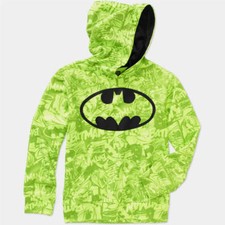 Batman Pullover Hoodie Size 10-12 Large Child Sweatshirt New with Tags