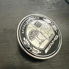 AMG Black Chrome Front Hood Emblem Affalterbach Apple Badge Mercedes Benz 57mm