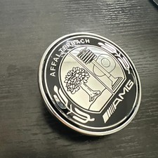 Amg Black Chrome Front Hood Emblem Affalterbach Apple Badge Mercedes Benz 57mm Amg Black Chrome Front Hood Emblem Affalterbach Apple Badge Mercedes Benz 57mm