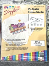 Vintage DIZZLE Pre-Shaded Fashion Iron-on Transfer Southwest Landscape #50060
