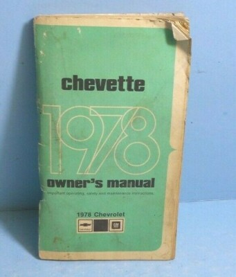 78 1978 Chevrolet Chevette owners manual 