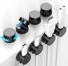 Magnetic and rotating cable tidy organiser cable management UK post