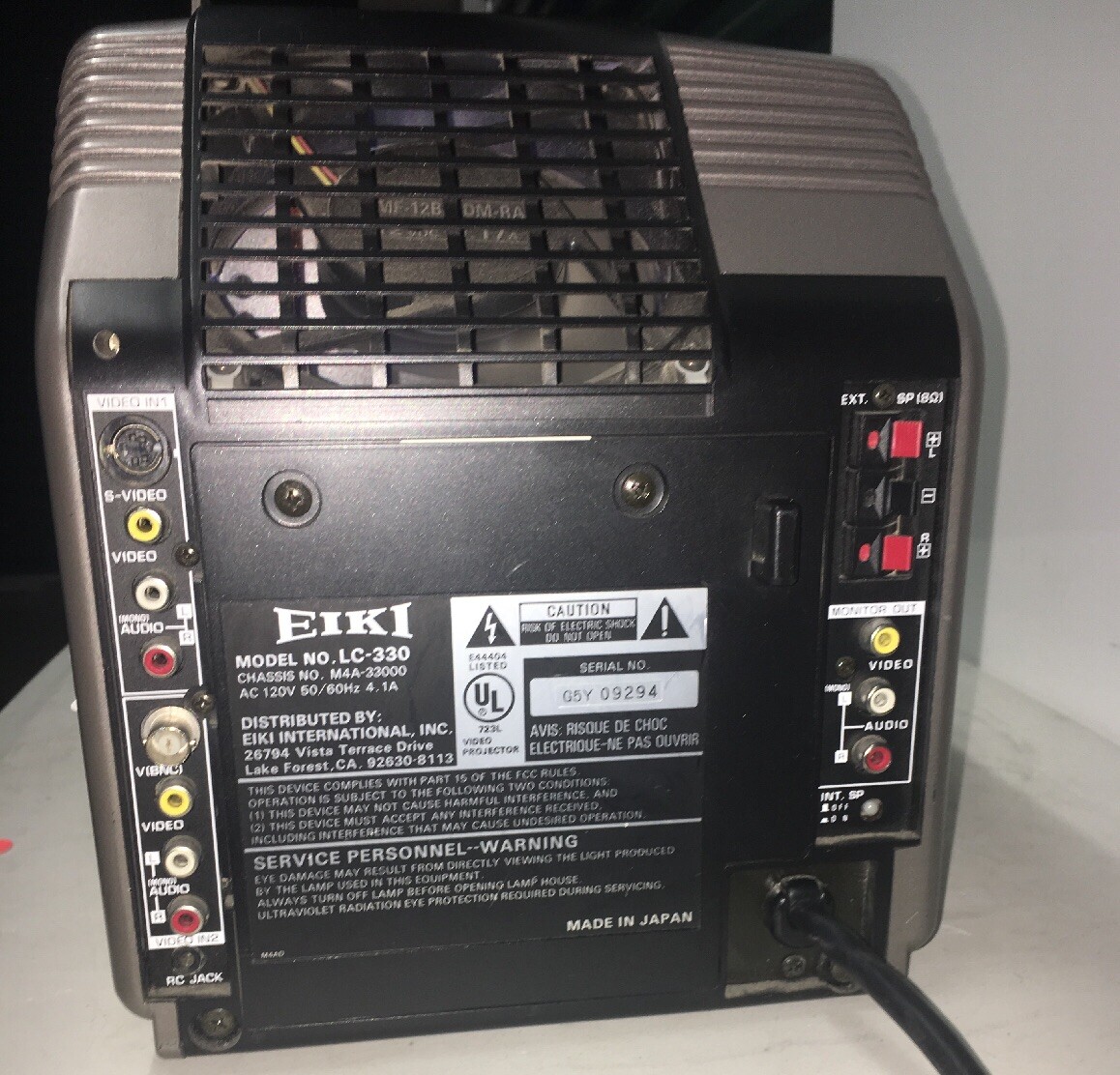 Eiki LC Color Video Projector LC-330