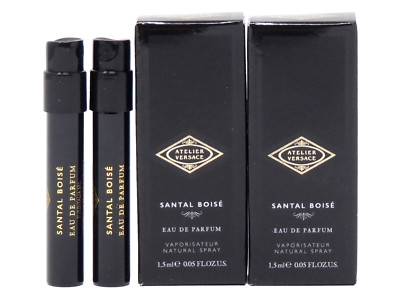 ATELIER VERSACE SANTAL BOISE 1.5ml .05oz x 2 COLOGNE PERFUME SPRAY SAMPLES