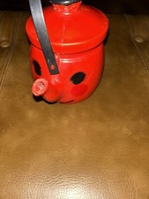 Vintage Tanda Toys Red Teapot Anthropomorphic Smiling Rubbery Plastic England