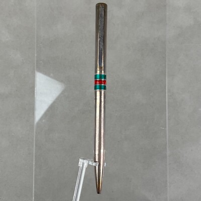 Vintage Gucci Sterling Silver Metal Ballpoint Twist Pen Tarnished