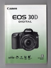 Canon EOS 30D Digital Camera Instruction Book / Manual / User Guide In English