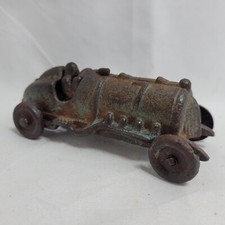 Antique Hubley 7 Cast Iron Race Car Indy Style Vintage