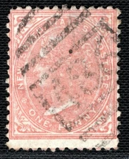 Australia States NEW SOUTH WALES QV Stamp 1d Scarce *486* NUMERAL Used XBLUE93