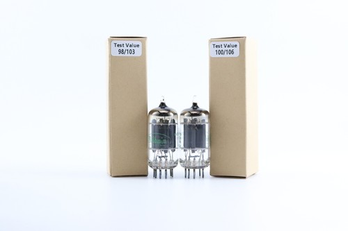 A pairs 12AU7A ECC82 5814A TUBES US Baldwin Ring Getter Copper Pillar - Picture 2 of 4