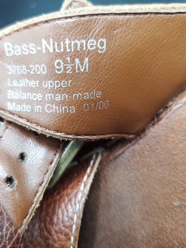 Sandalias Bass Slide para mujer talla 9,5 M nuez moscada cuero marrón claro sin cordones usadas en excelente estado - Imagen 3 de 3