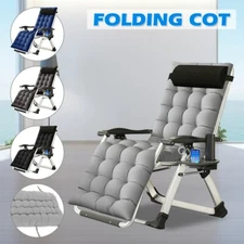 Folding Zero Gravity Reclining Lounge Chair Outdoor Patio Camping Chaise w / Mat