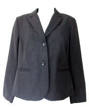 PENDLETON Petite Womens size 12p Gray Single Breasted Two-Button Career Blazer