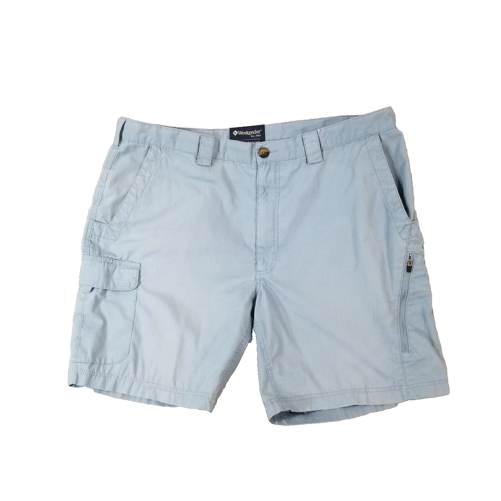 Weekender cargo hiking shorts men's 40 x 8 blue lightweight outdoor fishing